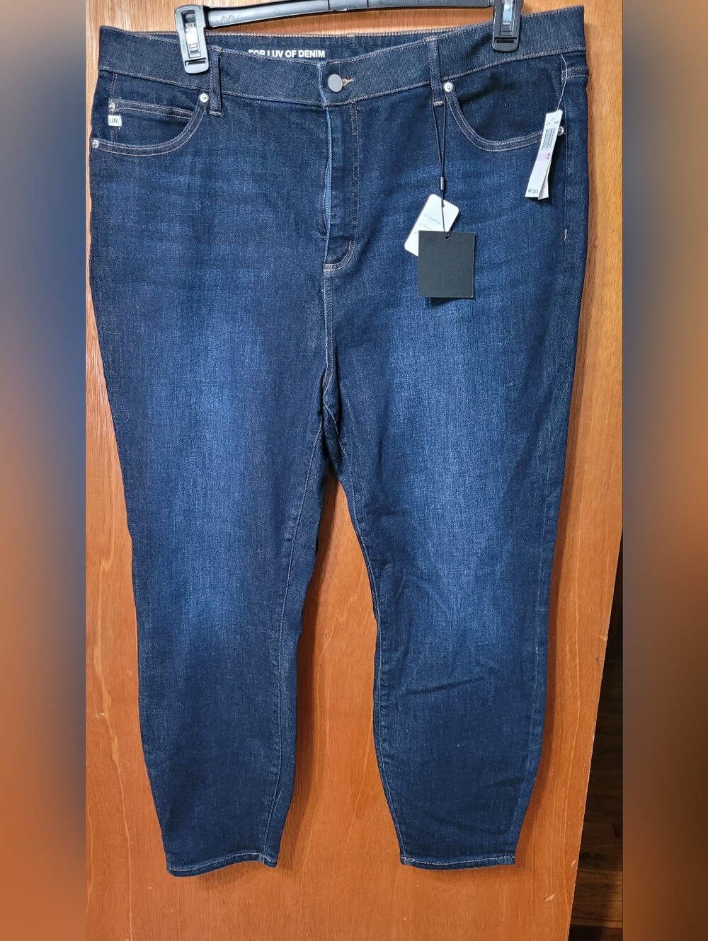 For LUV Of Denim Midnight Blue High Rise Skinny Stretch Jeans Size 22 (1347)